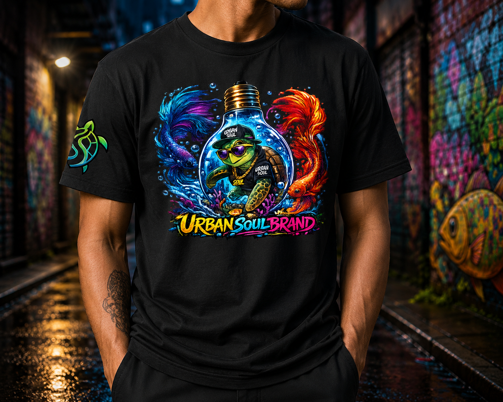 Urban Soul Brand Color Wave Turtle Tee
