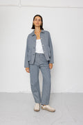 Women's Prism Jacket - Indigo Ticking Stripe