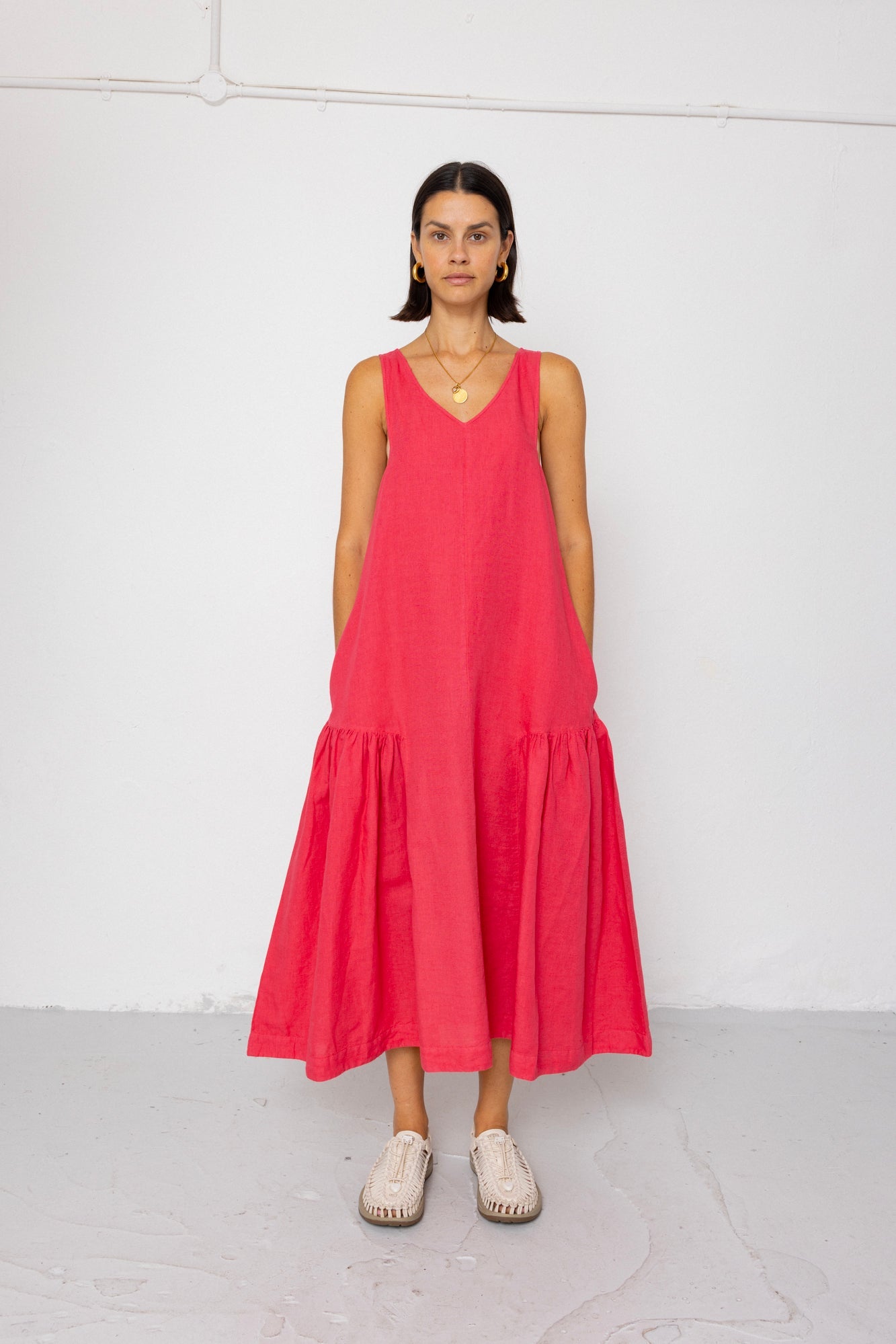 Sarah Dress - Rose Red