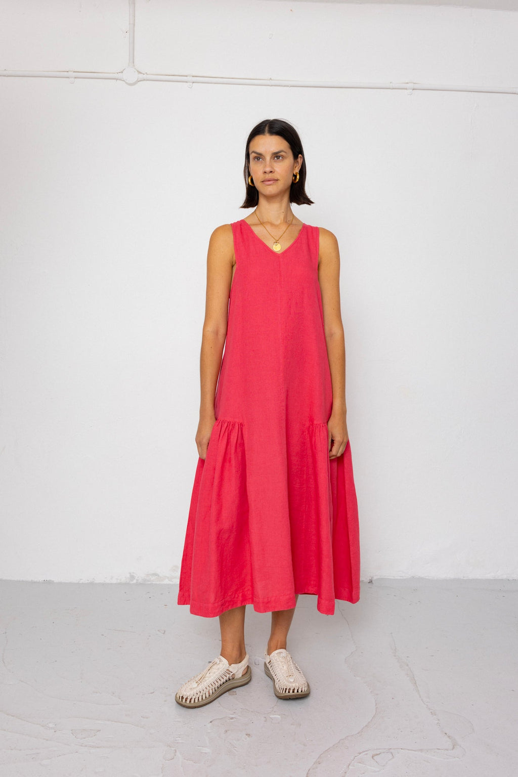 Sarah Dress - Rose Red