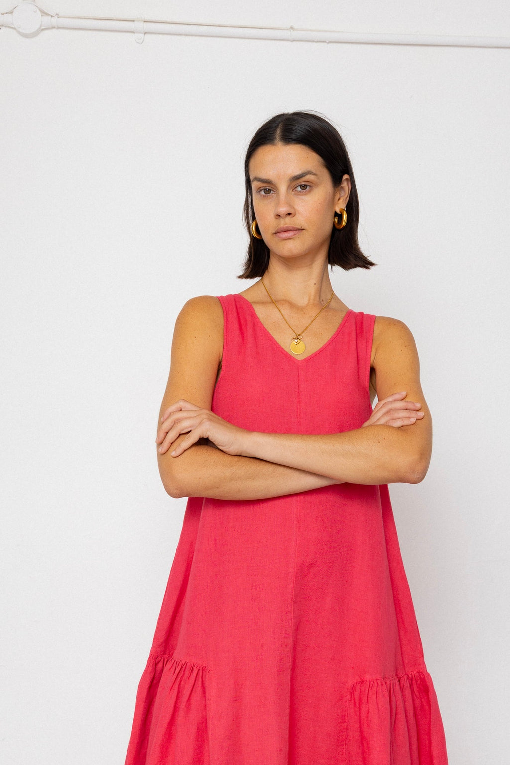 Sarah Dress - Rose Red