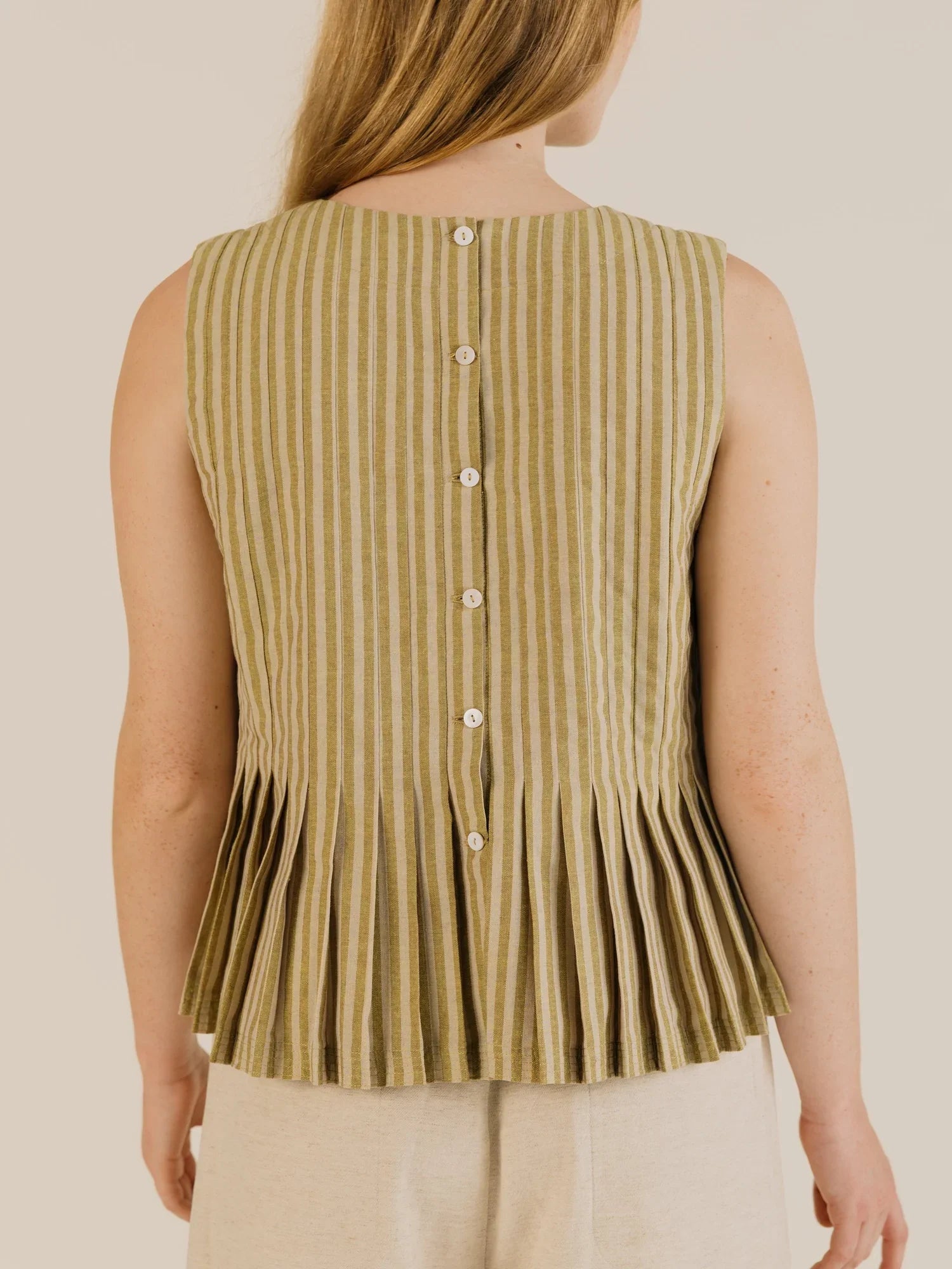 Sideline | Minnie Top - Ochre Stripe