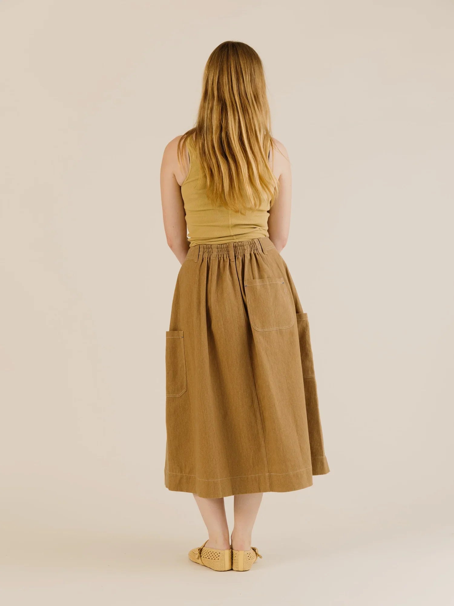 Sideline | Minty Skirt - Toffee Denim
