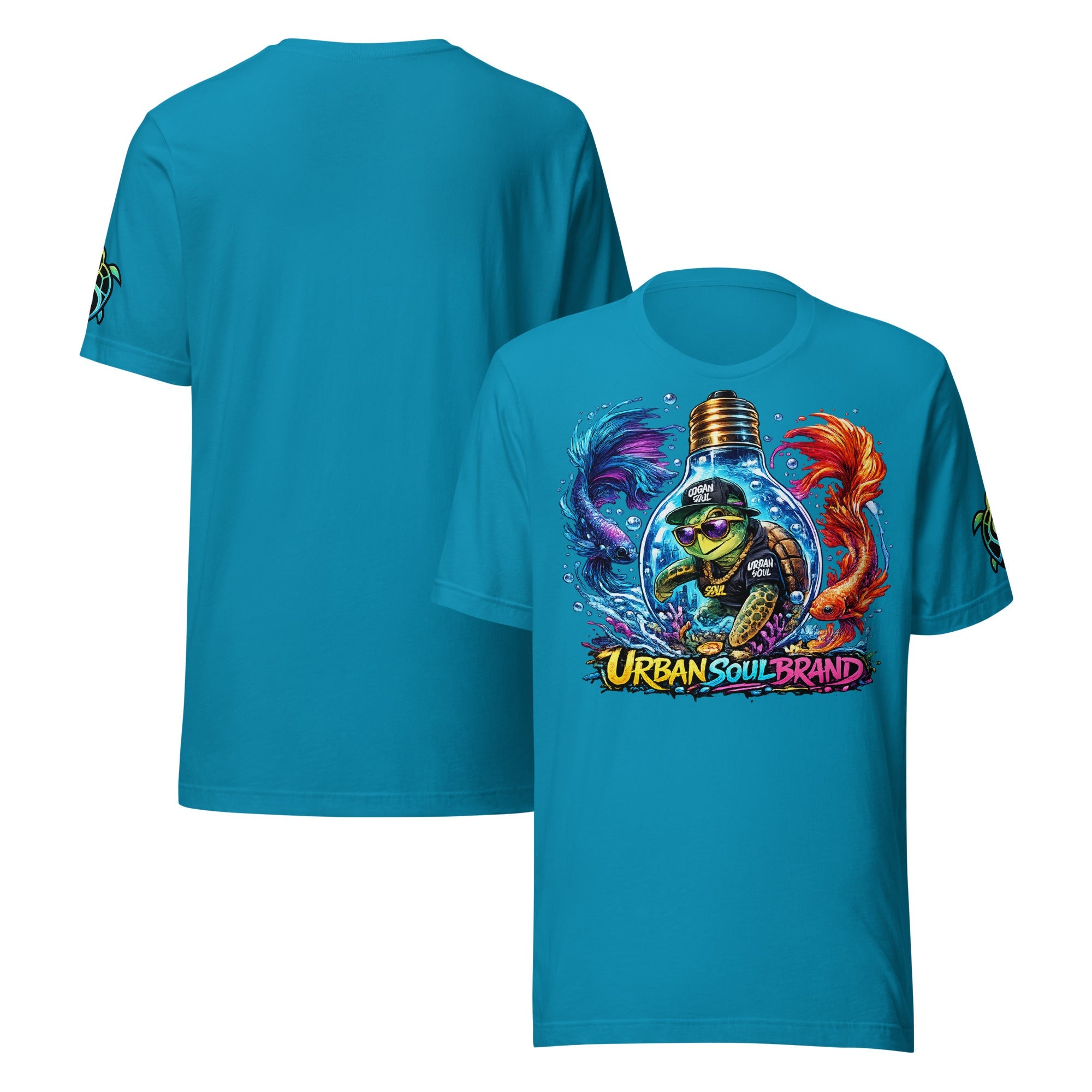 Urban Soul Brand Color Wave Turtle Tee