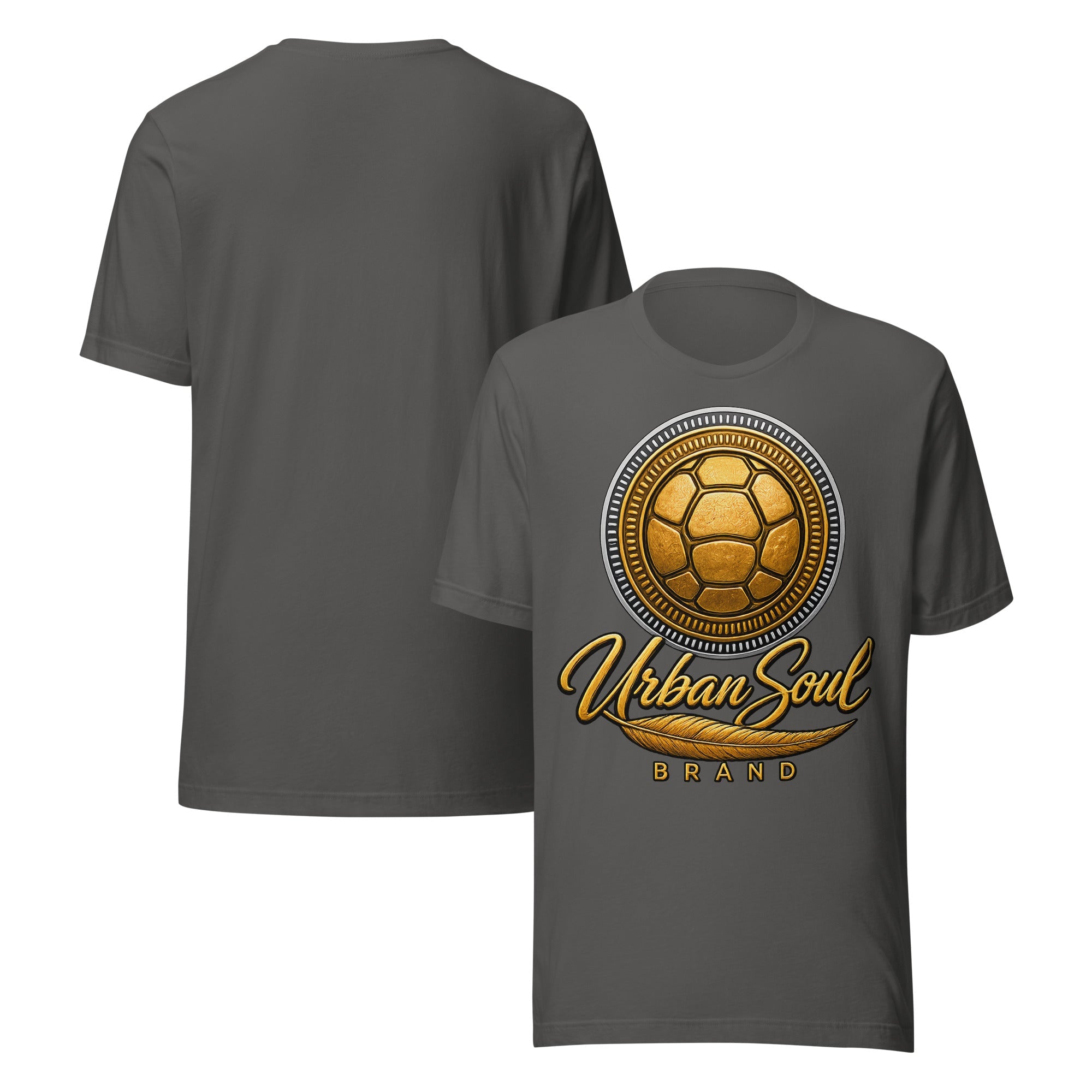 Urban Soul Gold Turtle Emblem Unisex T-Shirt
