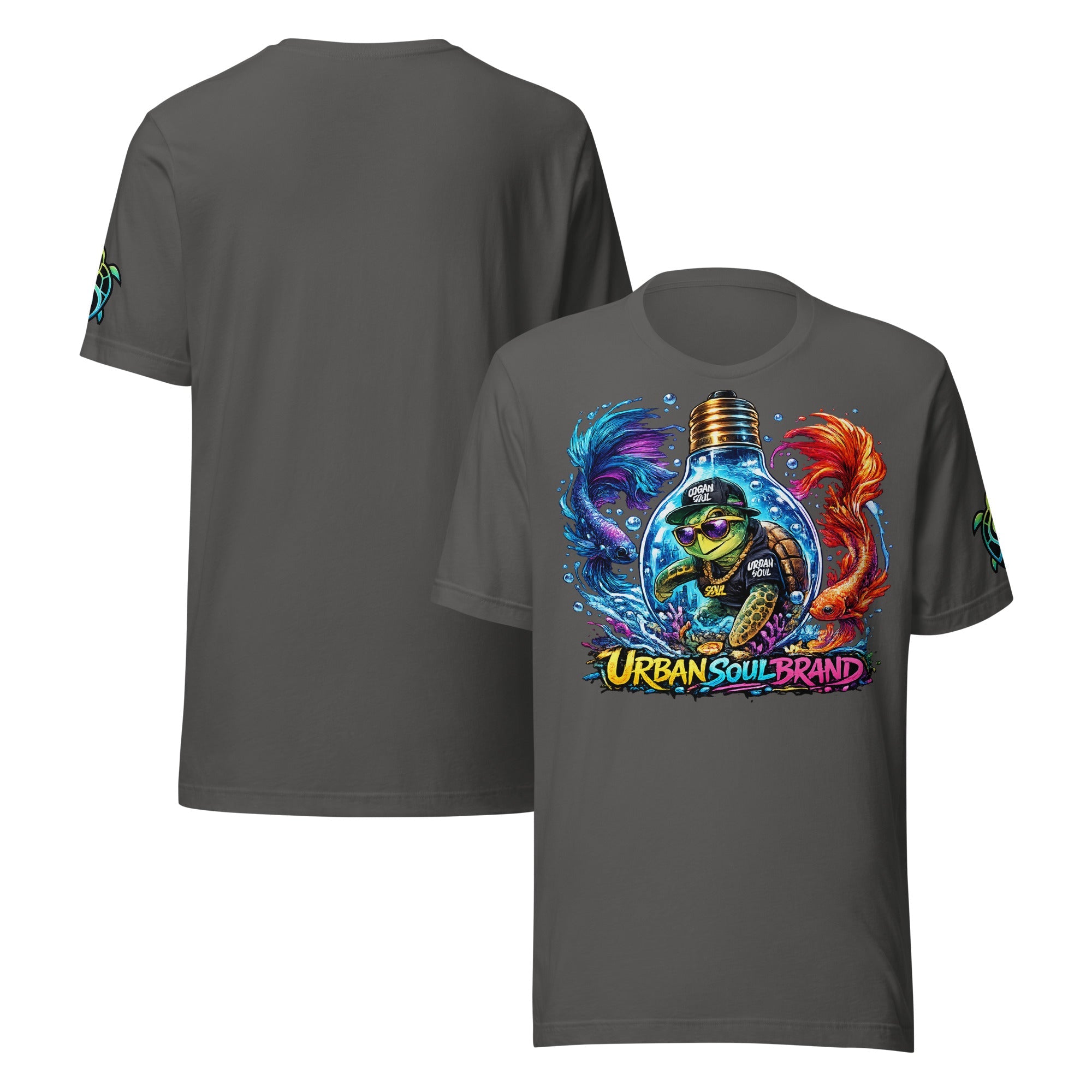 Urban Soul Brand Color Wave Turtle Tee