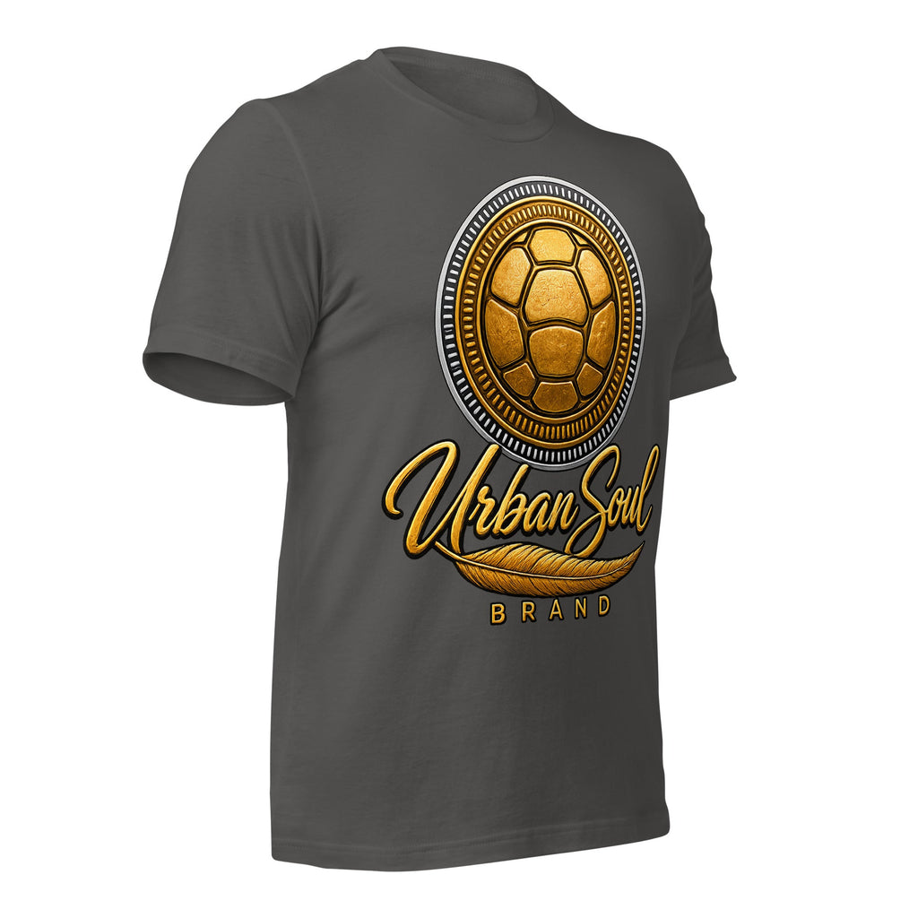 Urban Soul Gold Turtle Emblem Unisex T-Shirt