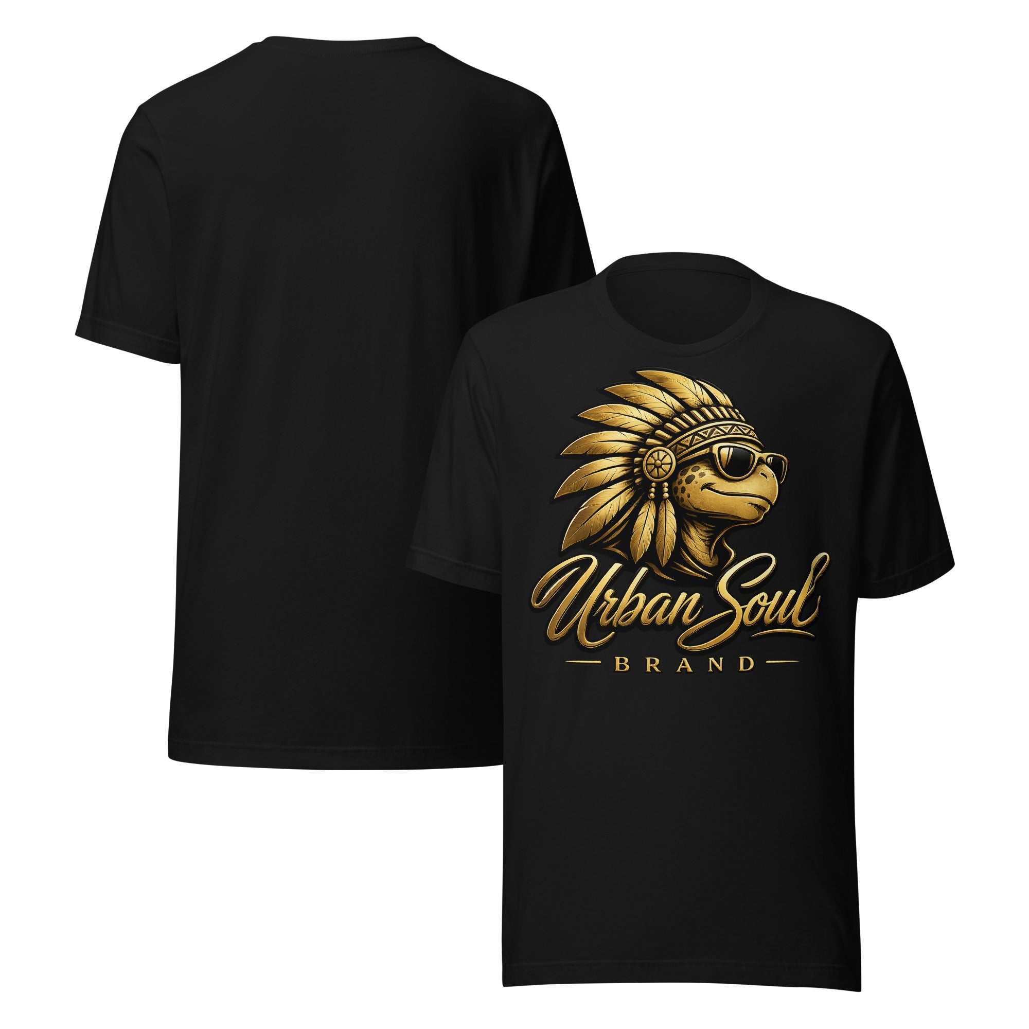 Urban Soul Gold Heritage Turtle T-Shirt
