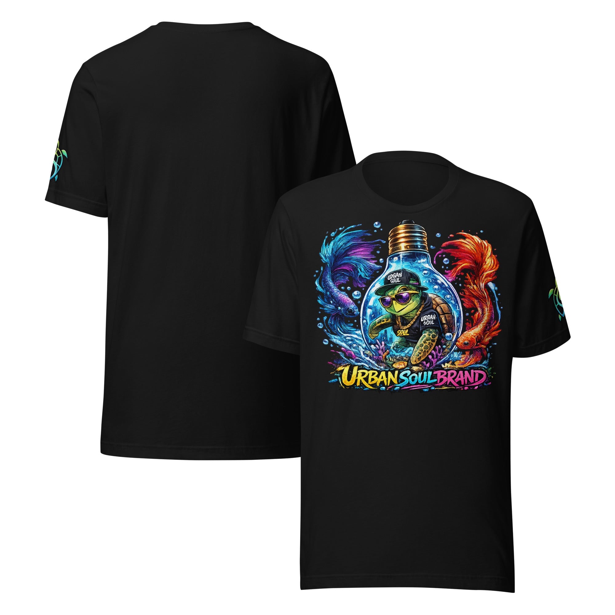 Urban Soul Brand Color Wave Turtle Tee