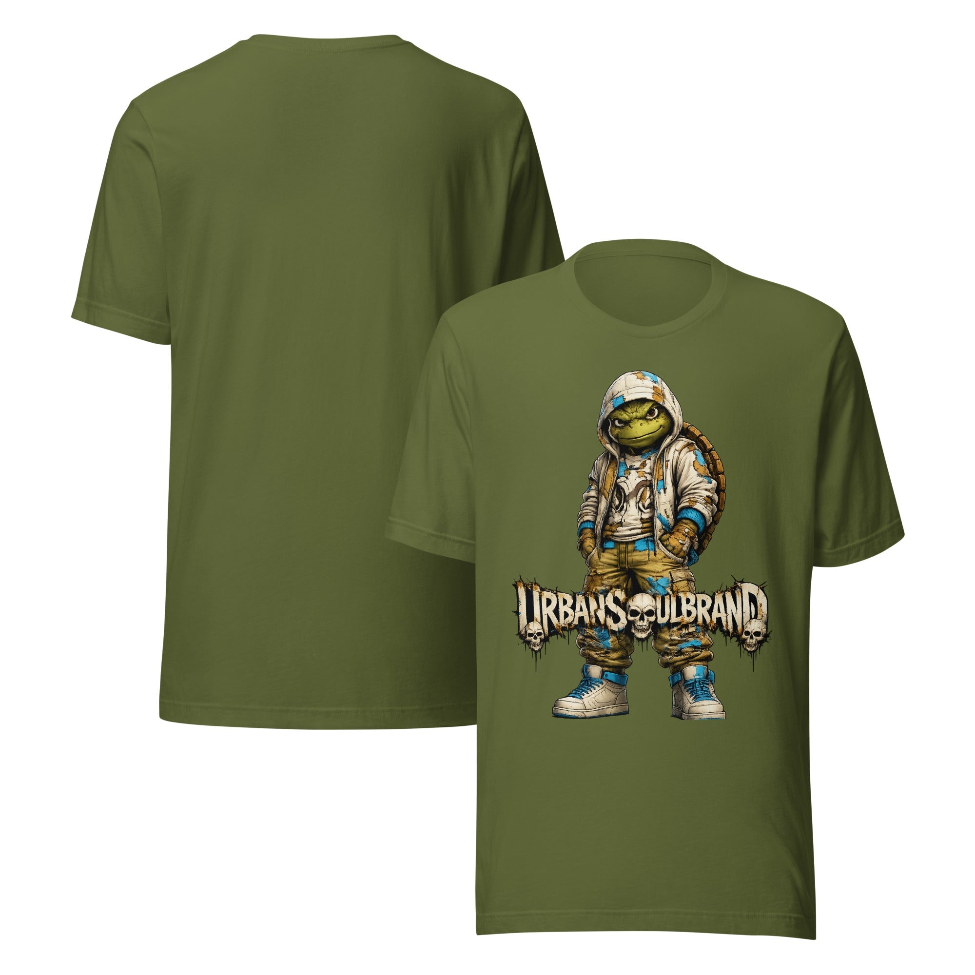 Urban Soul Brand Skull Turtle Streetwear Graphic Tee
