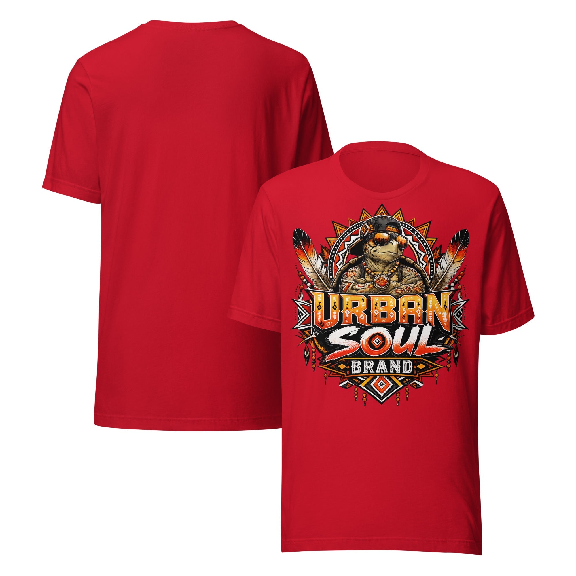 Urban Soul Brand Warrior Turtle Tee | Black Streetwear Graphic T-Shirt