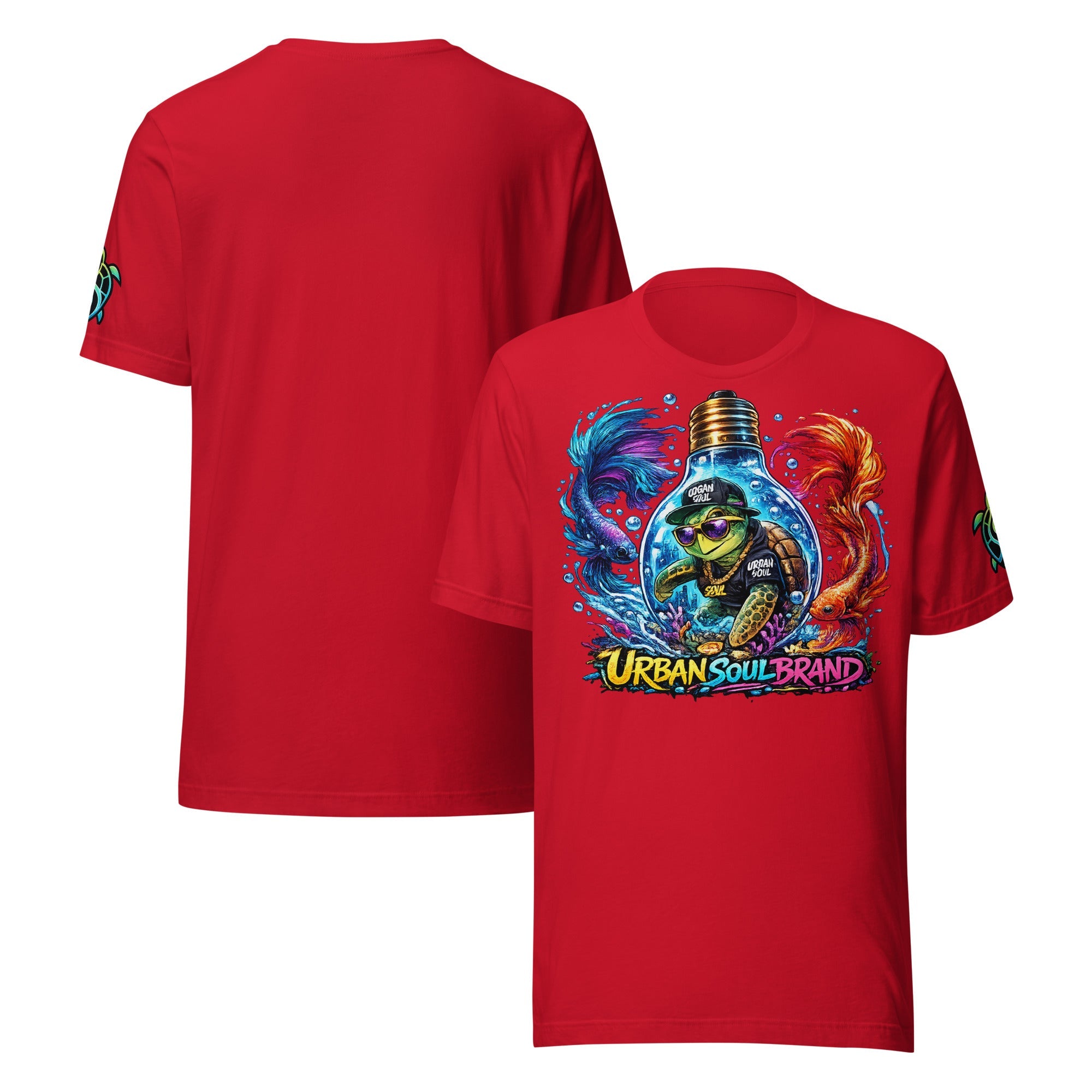 Urban Soul Brand Color Wave Turtle Tee