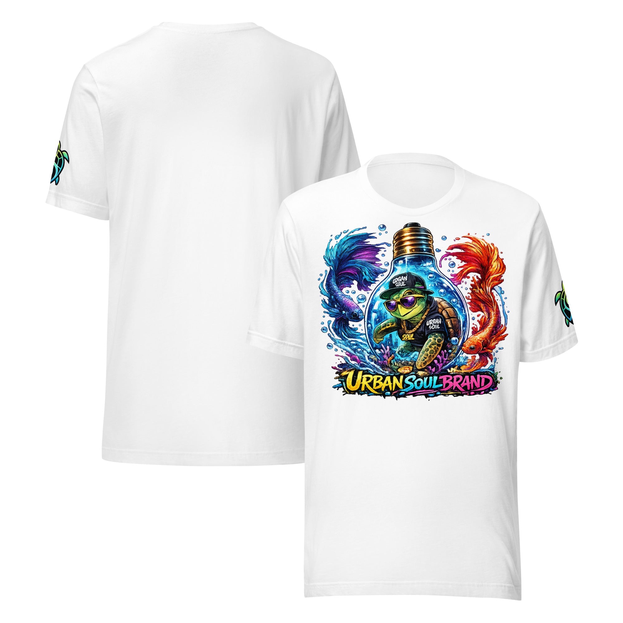 Urban Soul Brand Color Wave Turtle Tee