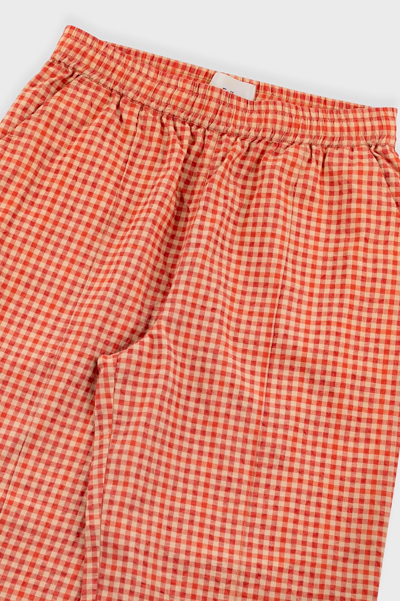 Wide Fit Trousers - Red Oxide Textured Check