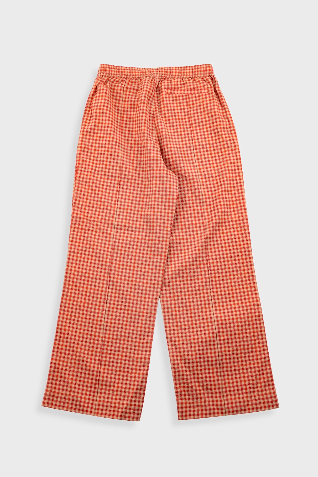 Wide Fit Trousers - Red Oxide Textured Check