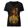 Urban Soul Women’s warriors Relaxed V-Neck T-Shirt