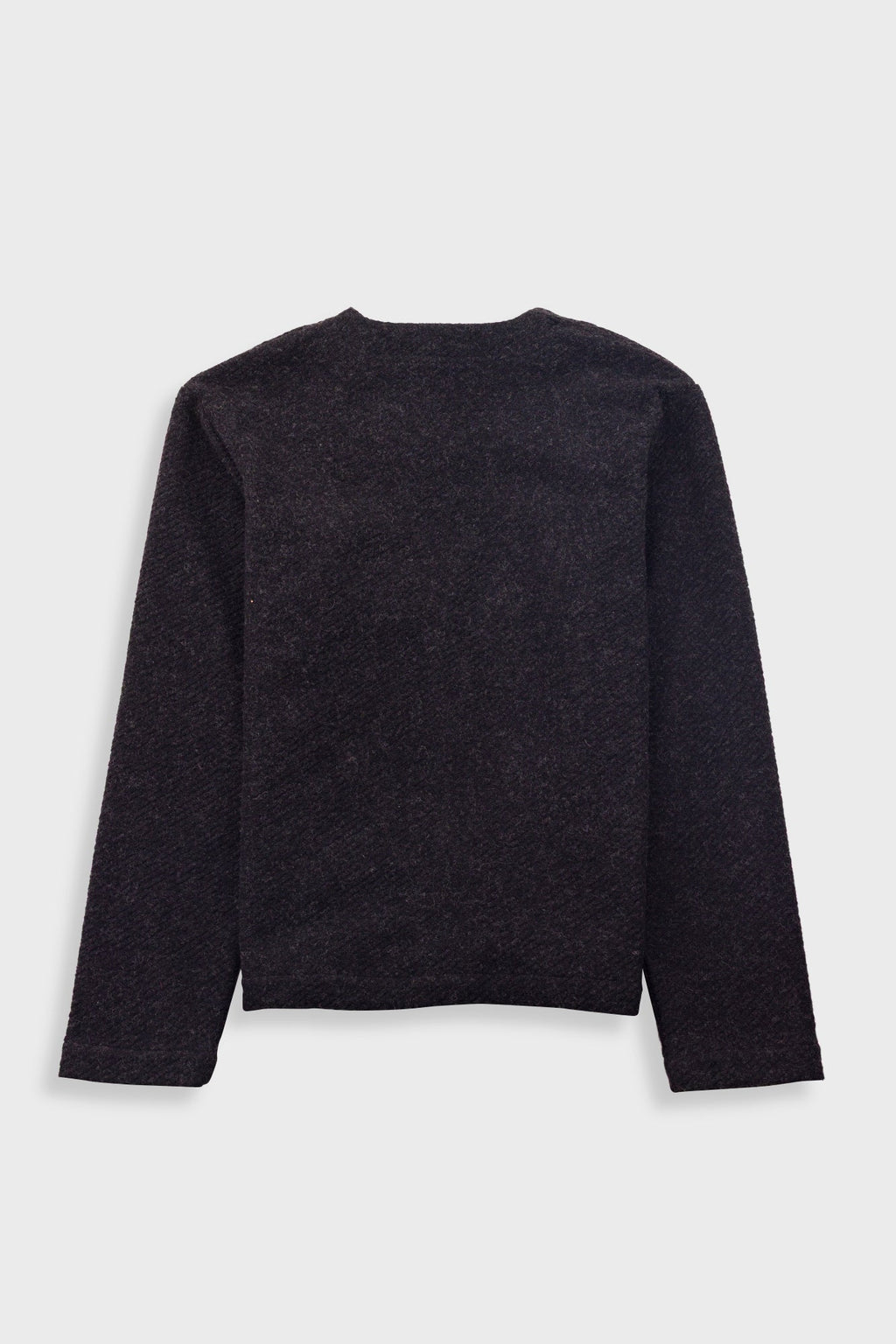Pocket Cardigan - Charcoal Wool Twill